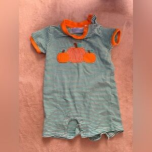 Striped Green and Orange Pumpkin Bodysuit